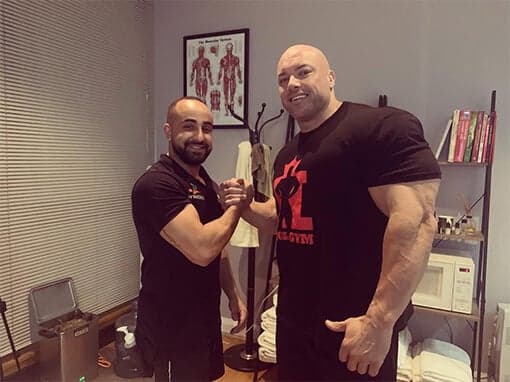 Mina Garas with a client at My Body Clinic